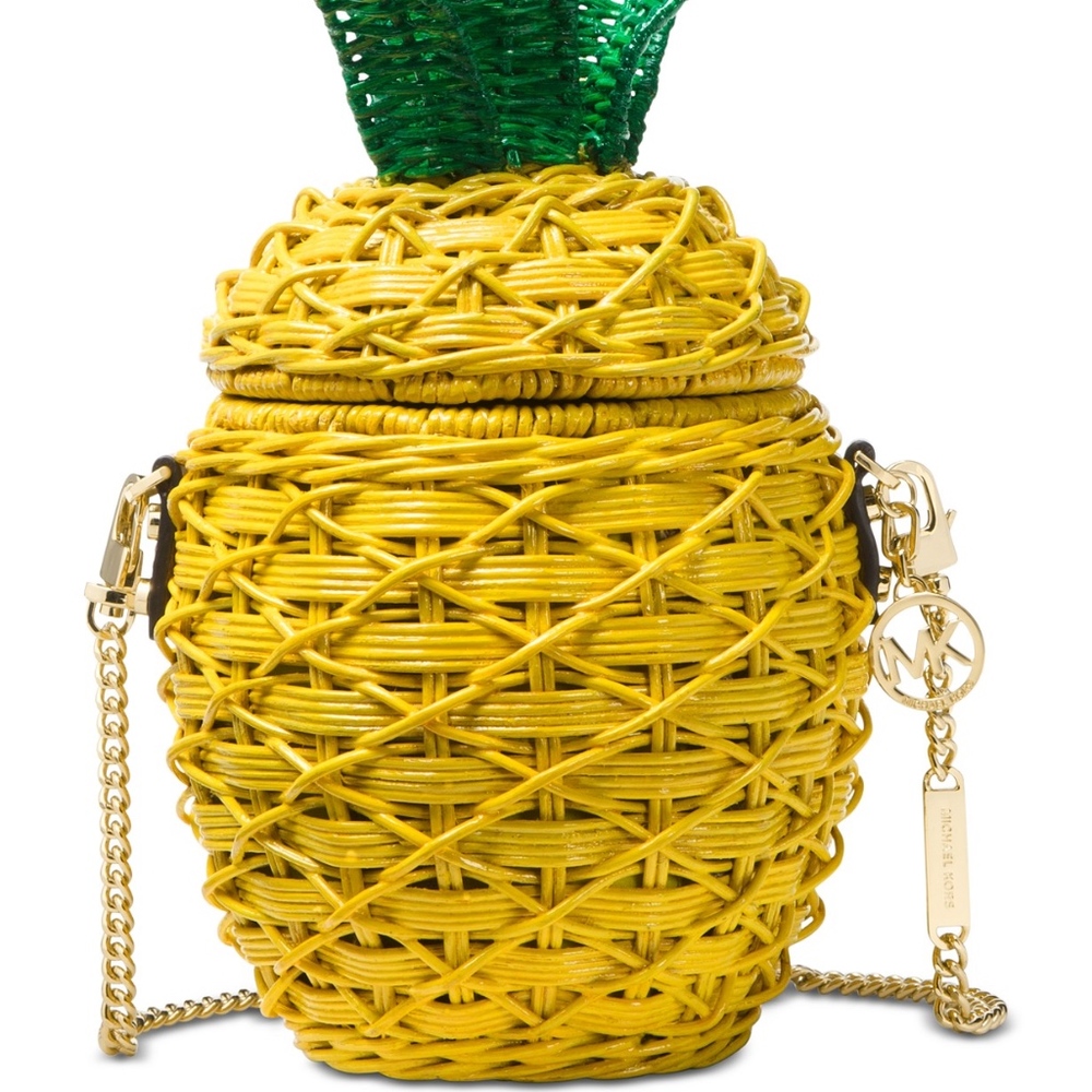 Michael Kors Straw Pineapple Crossbody